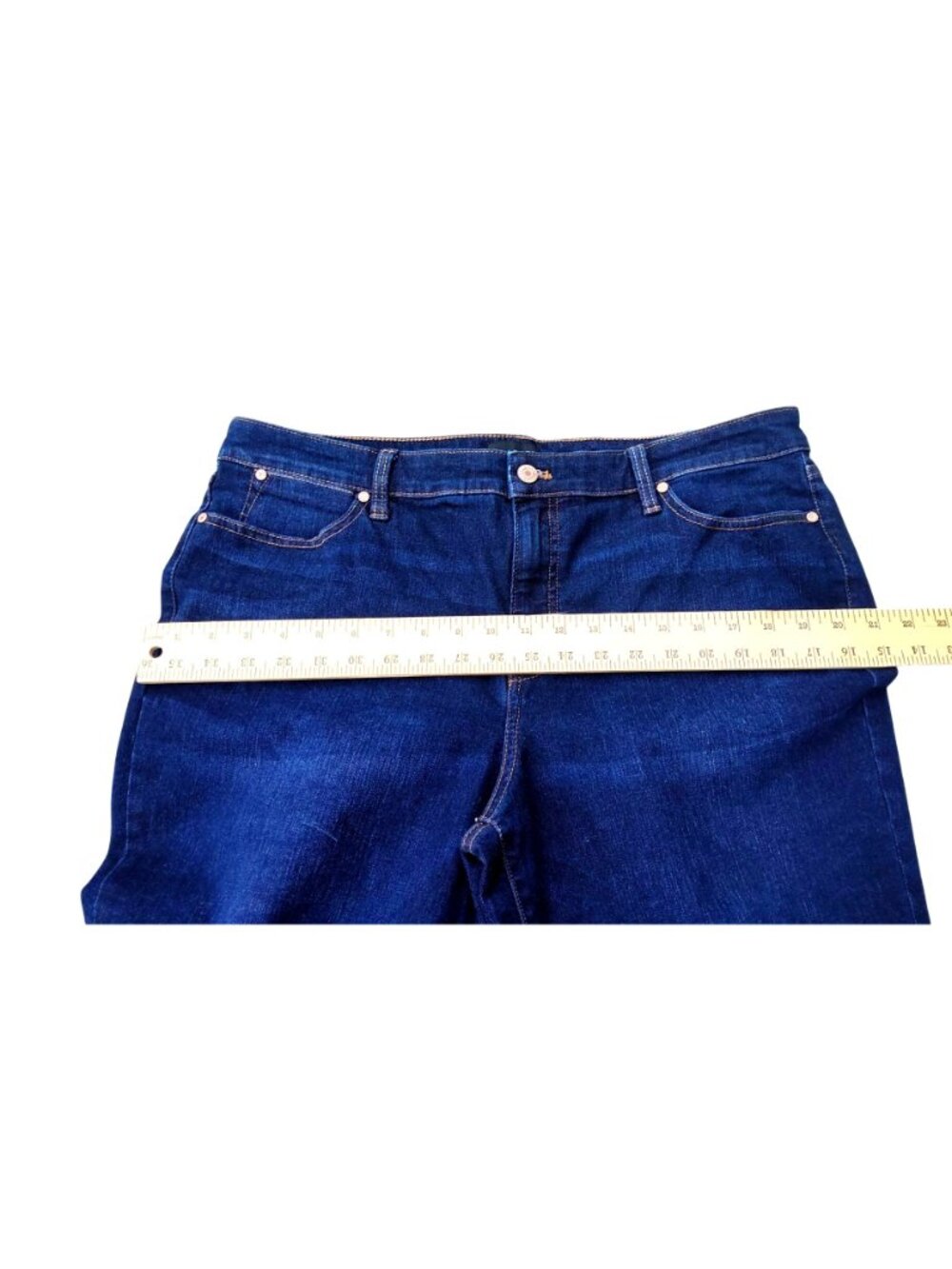 Talbots Women's Slim Ankle Jeans Size 16 Classic Fit Dark Wash Cotton Blend - Picture 11 of 11